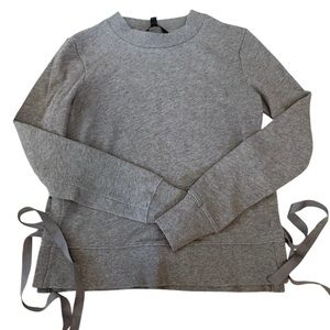 anana Republic Gray Sweatshirt with Side Tie Detail XXS